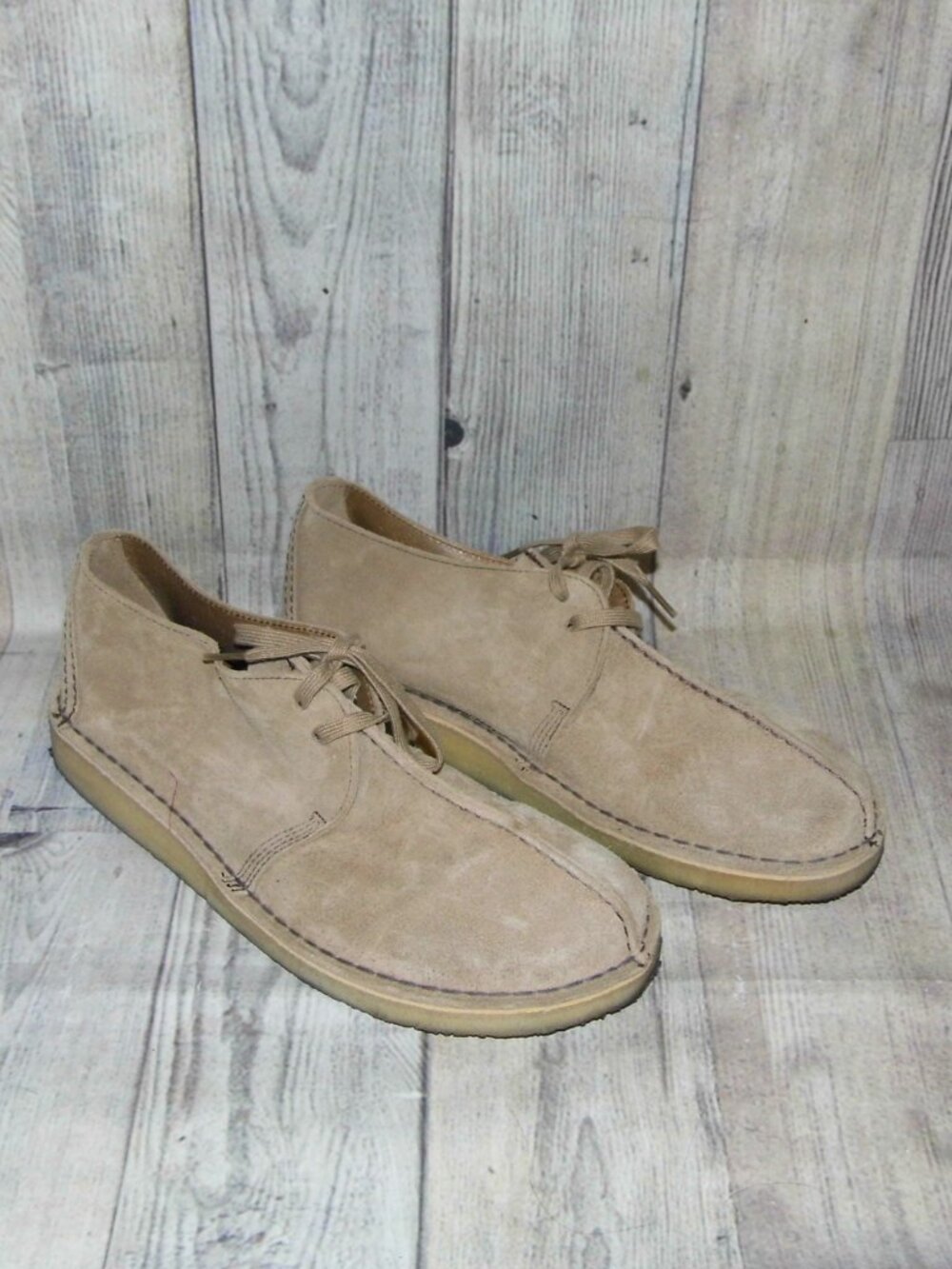 CLARKS Originals Desert Trek Chukka Sand Ankle Boots Mens Size 11 M